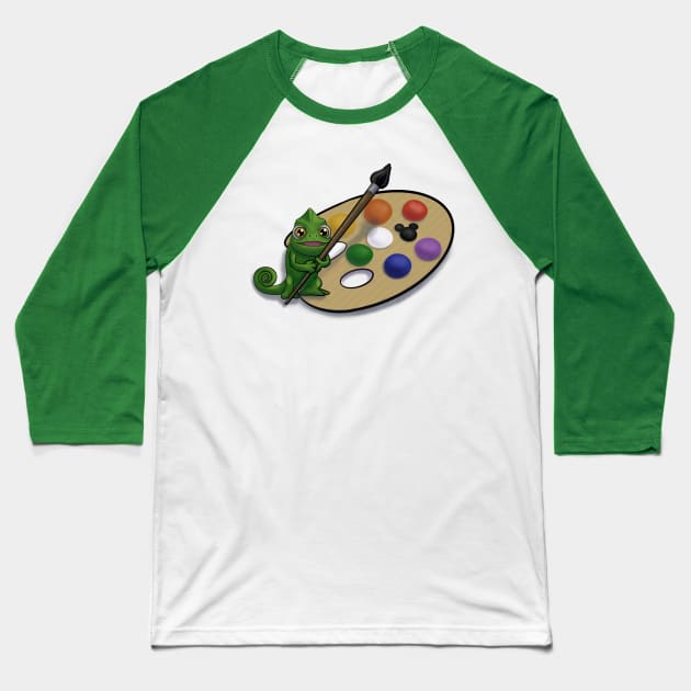 Pascal's Paint Pallet Baseball T-Shirt by Art-by-Sanna